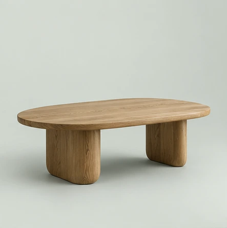 Arc Coffee Table in natural oak tone