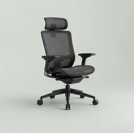 Focus Office Chair in black mesh and dark frame